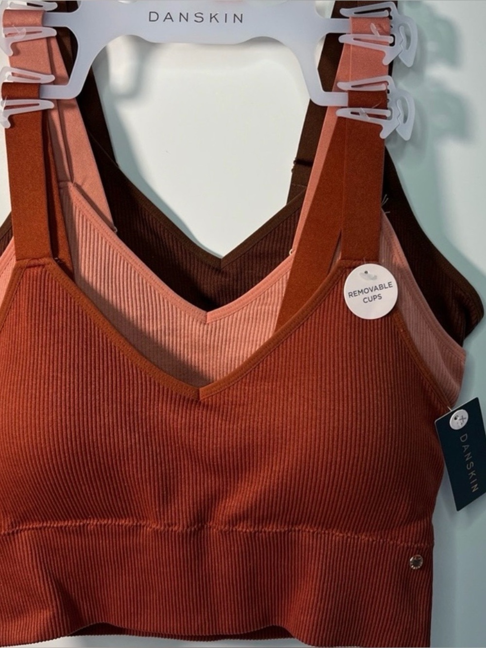 danskin ribbed bra set